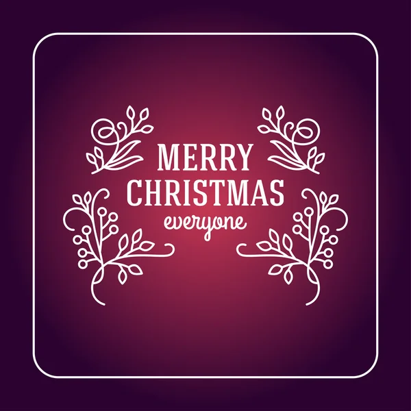 Christmas Postcard Floral Decoration Background. Vector Illustration. Merry Christmas Greetings — 스톡 벡터