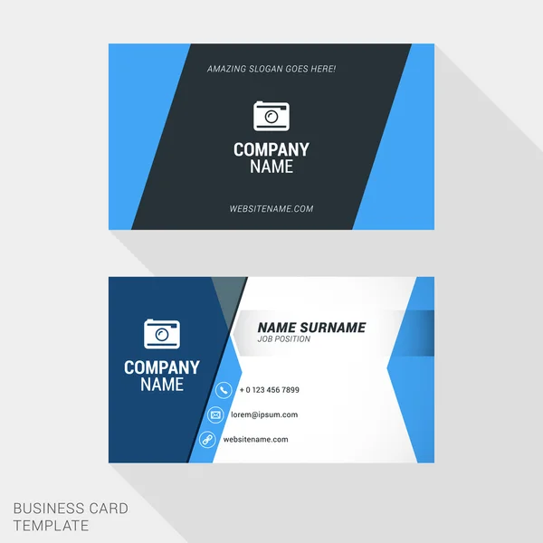 Creative and Clean Business Card Vector Print Template. Flat Style Vector Illustration. Stationery Design — Stockvector