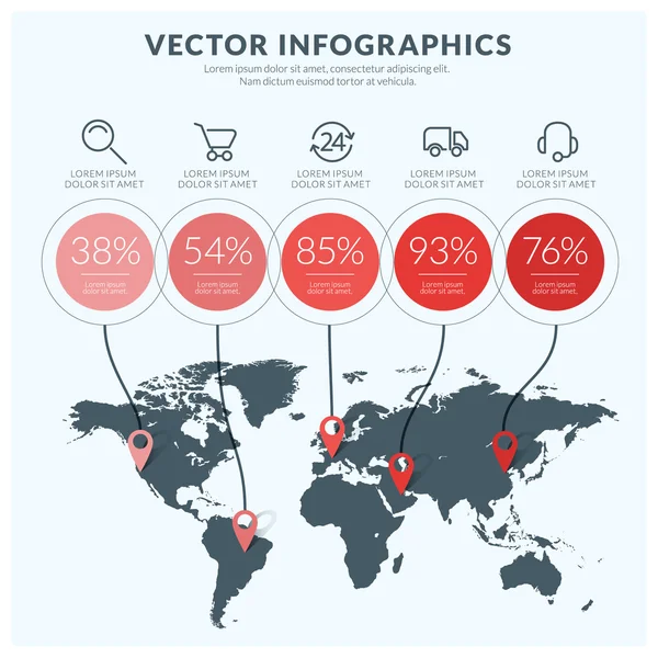 Vector Abstract Infographic Design Element. Flat Style Vector Illustration for Data Visualisation or Presentation — Stock Vector