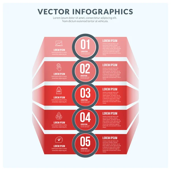 Vector abstracte Infographic ontwerpelement. Vlakke stijl vectorillustratie voor Data visualisering of presentatie — Stockvector