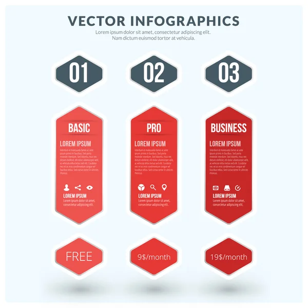 Elemento de diseño de infografía abstracta vectorial. Ilustración de vectores de estilo plano para visualización o presentación de datos — Vector de stock