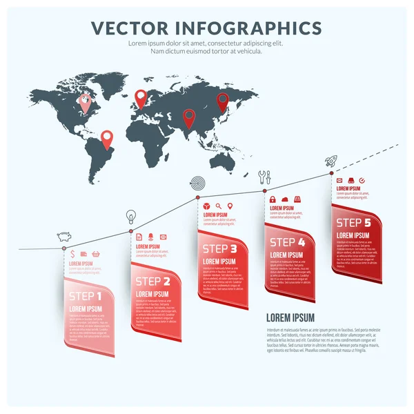 벡터 추상 Infographic 디자인 요소입니다. 데이터에 대 한 평면 스타일 벡터 일러스트 레이 션 시각화 또는 프레 젠 테이 션 — 스톡 벡터