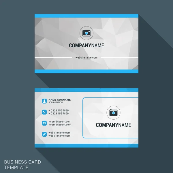 Modern Creative Business Card Template. Flat Design Vector Illustration. Stationery Design — ストックベクタ