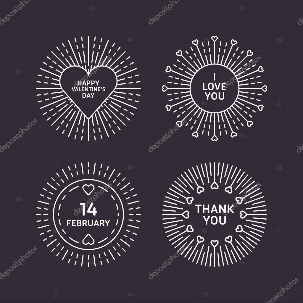 Ensemble De Cadres De Cercle Decoratif Avec Des Coeurs Joyeux Anniversaire De La Saint Valentin Elements De Conception Vectorielle Pour Carte De Vœux Image Vectorielle Par Antartstock C Illustration