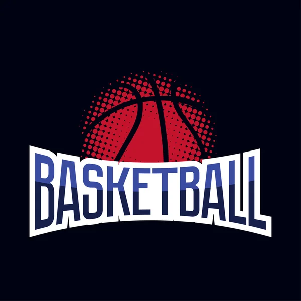 Basketball colour tournament logo — Stock Vector