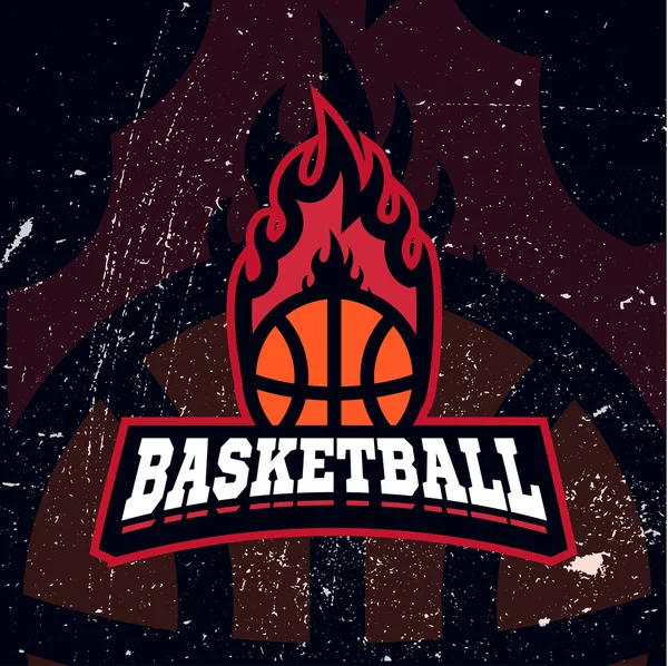 Logo torneo color Baloncesto — Archivo Imágenes Vectoriales