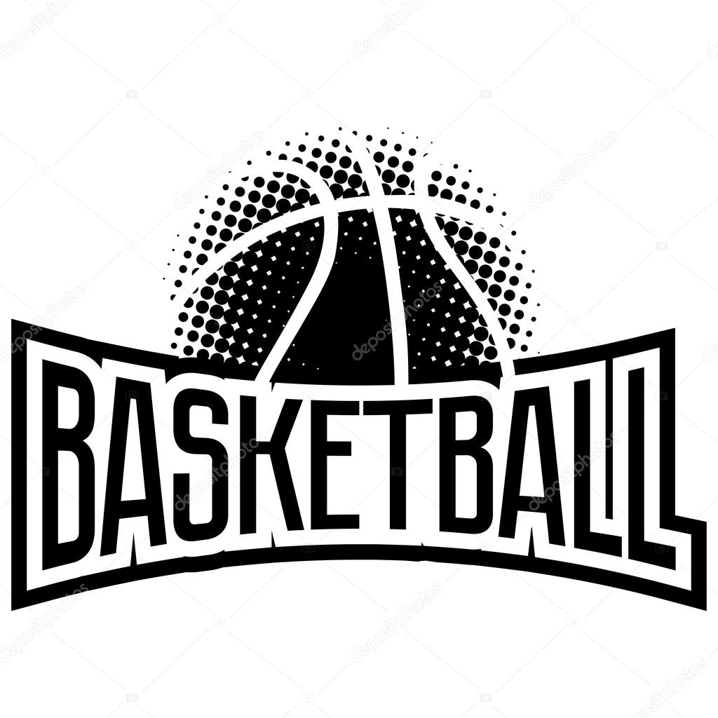 Streetball and basketball icon logo set with ball and basket in modern and vintage styles - stock vector