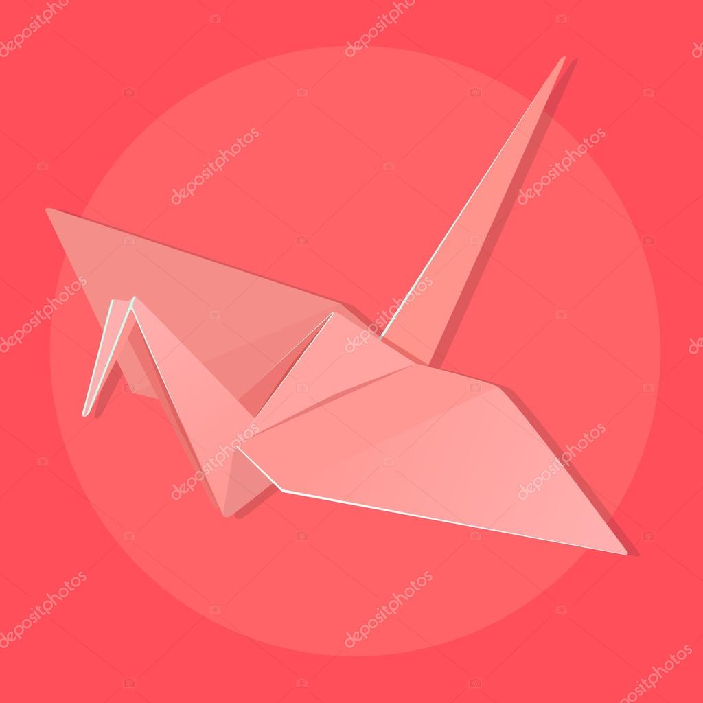 Origami Kranich Stockvektor Pechenuh 52157093