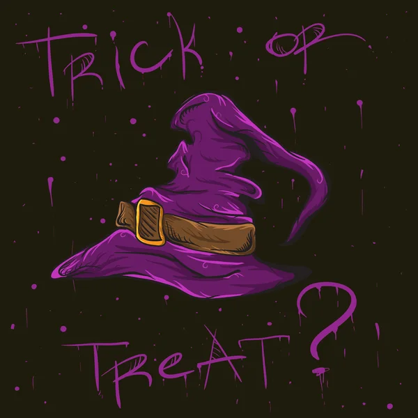 Halloween heks hoed — Stockvector