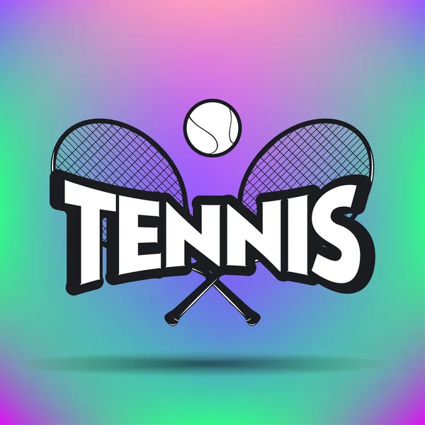 Etiquetas e insignias de tenis — Vector de stock