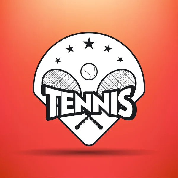 Etiquetas e insignias de tenis — Vector de stock