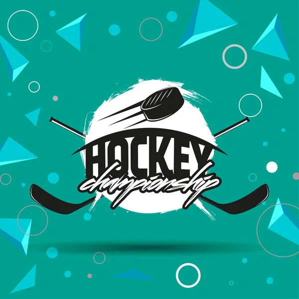 Ishockey- etikette – Stock-vektor
