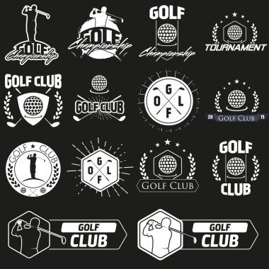 Golf kulübü logosu şablonları. 