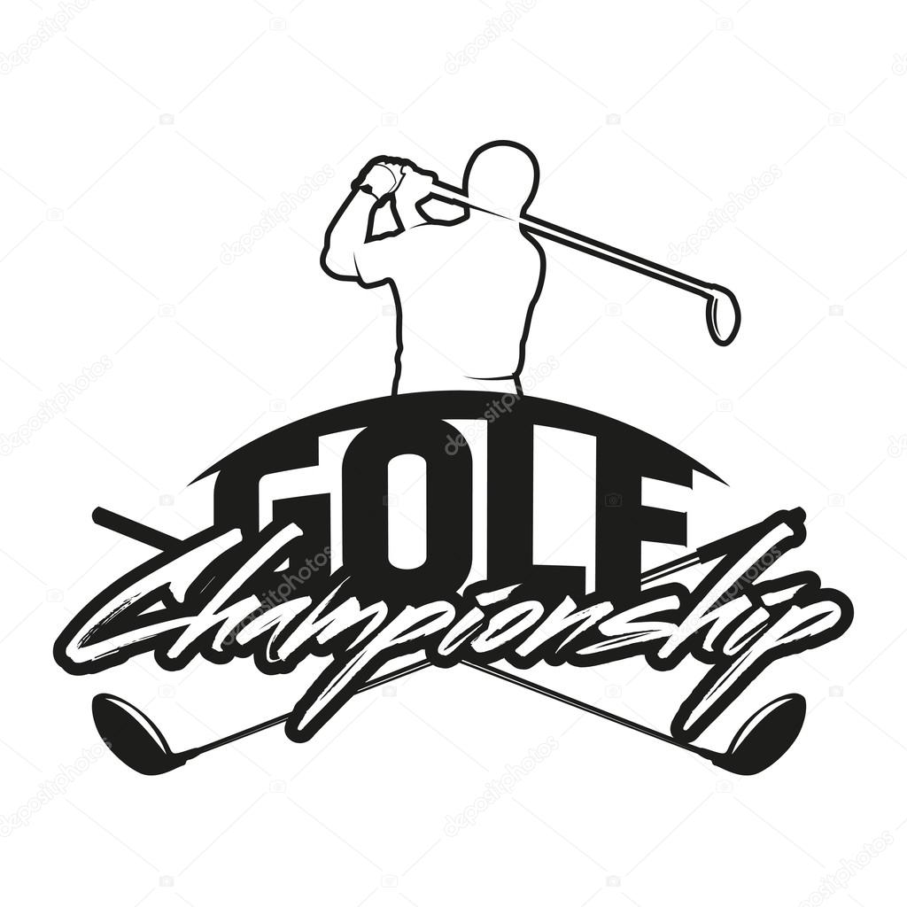Golf club labels with sample text. Logo templates set in vintage hipster style. Vintage badges for golf championships, tournaments, and golf clubs