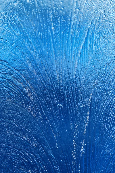 Led na zimním skle — Stock fotografie