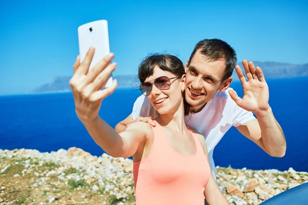 Paar am Strand am Meer — Stockfoto