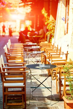 sokak kafeleri boş tabloları