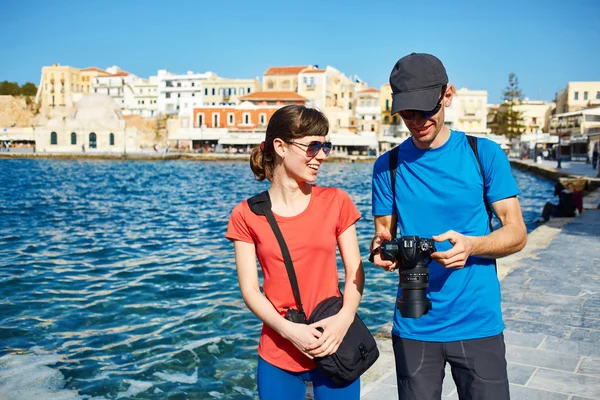 Turistas en el casco antiguo —  Fotos de Stock