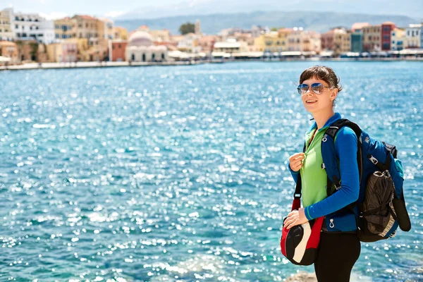 Turista en el casco antiguo —  Fotos de Stock