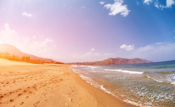 Sunny beach, Crete — Stock Photo, Image