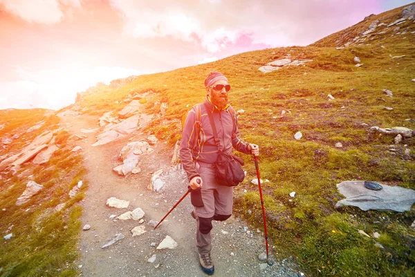 Wanderer in den Bergen — Stockfoto