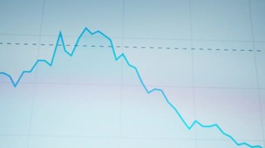 Hisse grafiği grafiği olan dijital ekran.