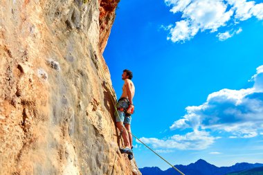 kaya tırmanma uçurumdan