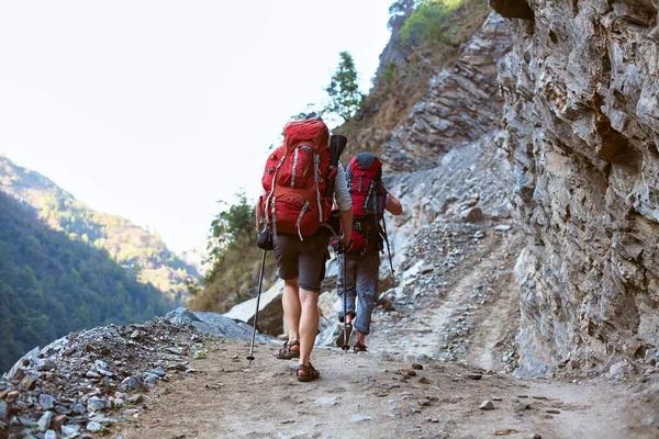 Excursionista en las montañas —  Fotos de Stock