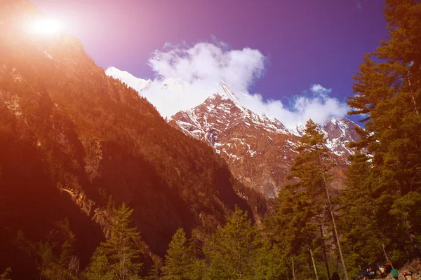 Snö utjämnade berg. — Stockfoto