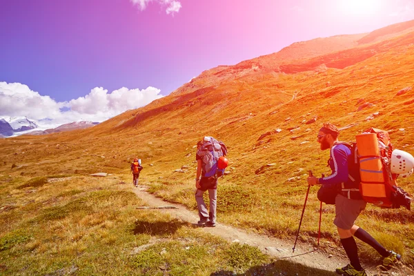 Wanderer in den Bergen — Stockfoto