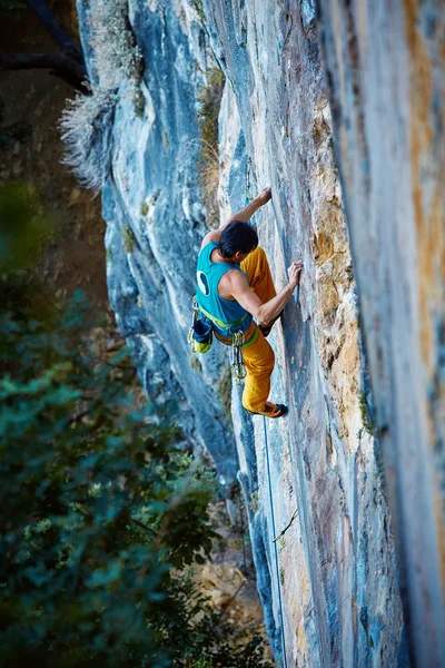 Scalatore di roccia maschio — Foto Stock