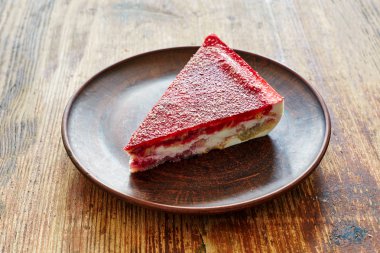 Ahşap arka plan üzerinde diyet kek