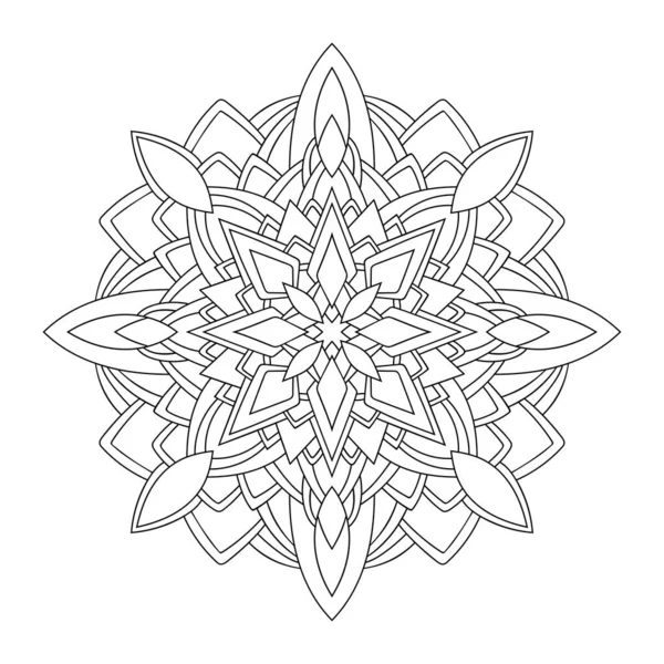 Mandala Abstracto Con Patrón Geometría Simple Sobre Fondo Blanco Aislado — Archivo Imágenes Vectoriales