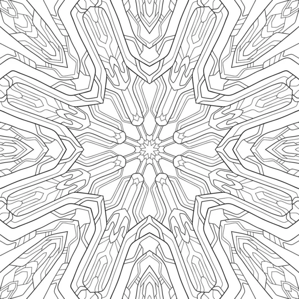 Mandala Décoratif Avec Des Éléments Géométriques Petits Moyens Sur Fond — Image vectorielle