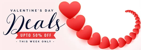 happy valentines day sale and deal banner design