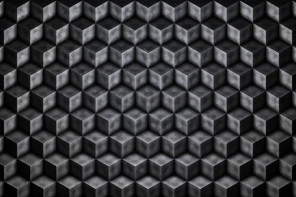 Background Texture Abstraite Minimaliste Avec Nombreuses Rangées Métalliques Cubes Volumétriques — Photo