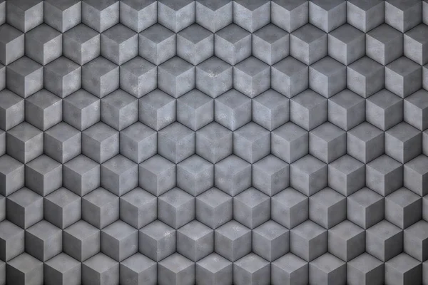 Sfondo Texture Minimalista Astratta Con Molte File Cubi Volumetrici Pentaedri — Foto Stock