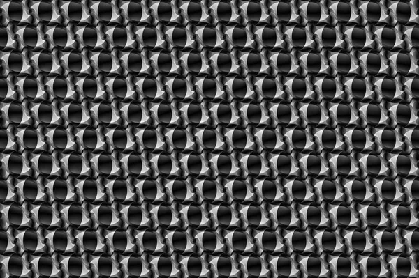 Abstraktní Minimalismus Textury Monochromatickém Tmavě Stříbrném Mnoha Geometrickými Detaily Prostorovým — Stock fotografie