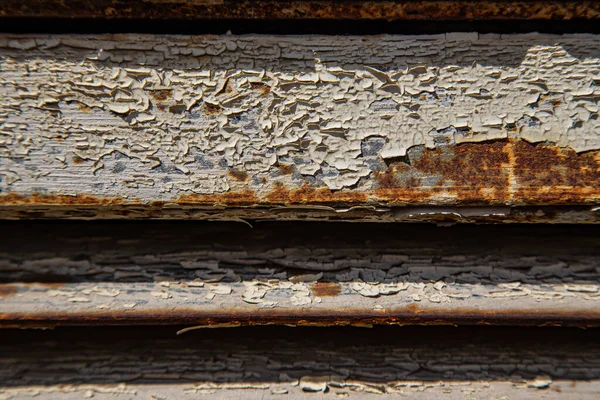 Rejillas Metálicas Oxidadas Pintadas Con Pintura Despegadas Vejez Orificios Ventilación — Foto de Stock