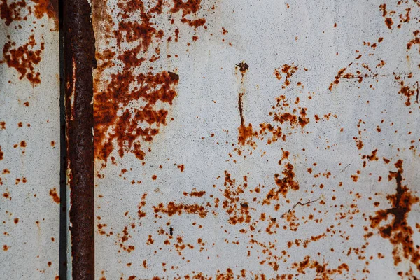 Muro Pavimento Ruvido Dipingere Fiocchi Corrosione Ruggine Del Metallo Vecchio — Foto Stock