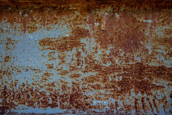 Sur Mur Sol Rugueux Peinture Écaille Corrosion Rouille Métal Vieux — Photo