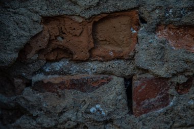 Taş duvar dokusu, döşeme, beton yıkım, metal aşınma ve paslı antika, inşaat takviyesi ve tavanın temeli, boya parçaları.