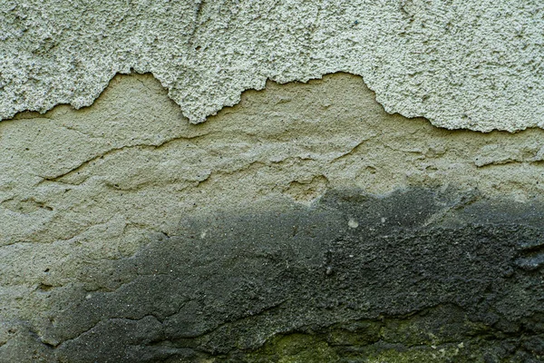 石墙的质地 混凝土的破坏 金属的腐蚀和陈腐 建筑加固的基础和天花板 油漆碎屑 — 图库照片