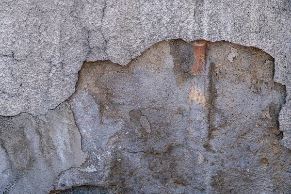 Textura Una Pared Piedra Pisos Destrucción Hormigón Corrosión Metal Antigüedad — Foto de Stock