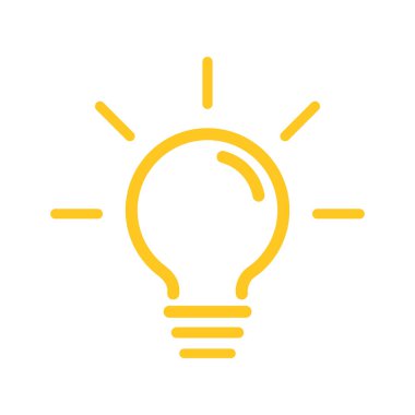 Sarı ışık ile izole edilmiş çözüm sembolü