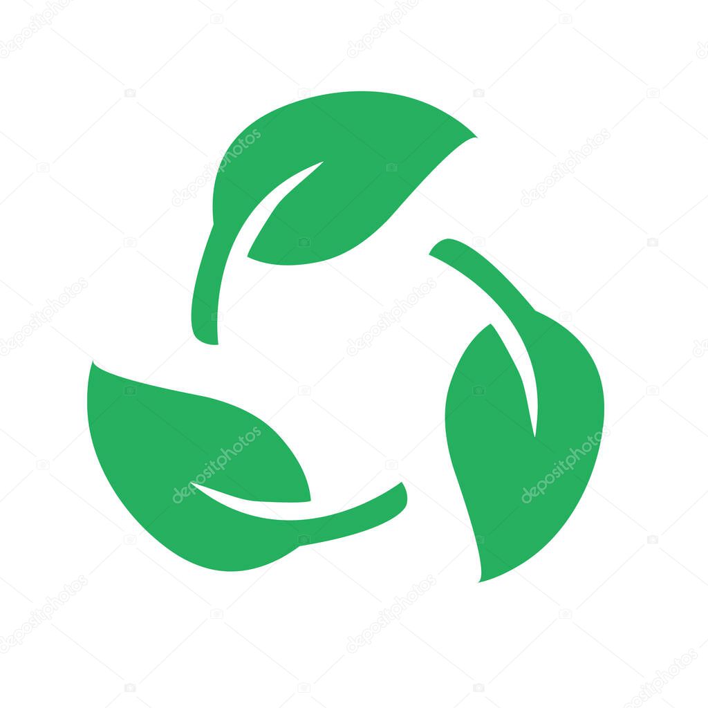 Vector bio recyclable degradable label logo template