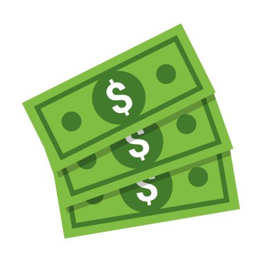 Her birinin üzerinde gölgesi olan yeşil üç dolar..