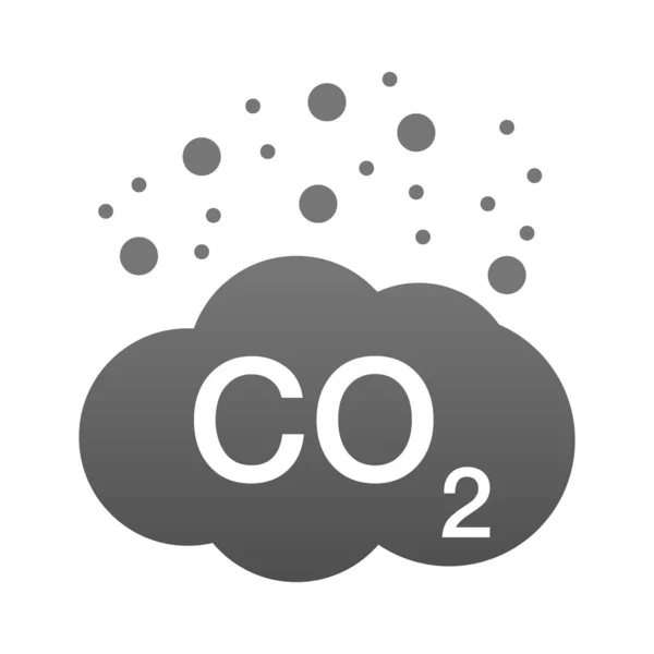 炭素ガス雲二酸化炭素汚染 全球生態系排気スモッグ概念 — ストックベクタ