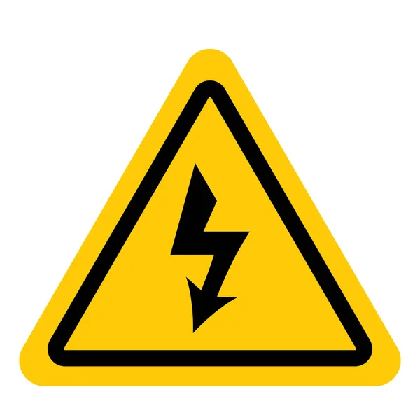Elektrische hoogspanning gevaar hard pictogram. — Stockvector