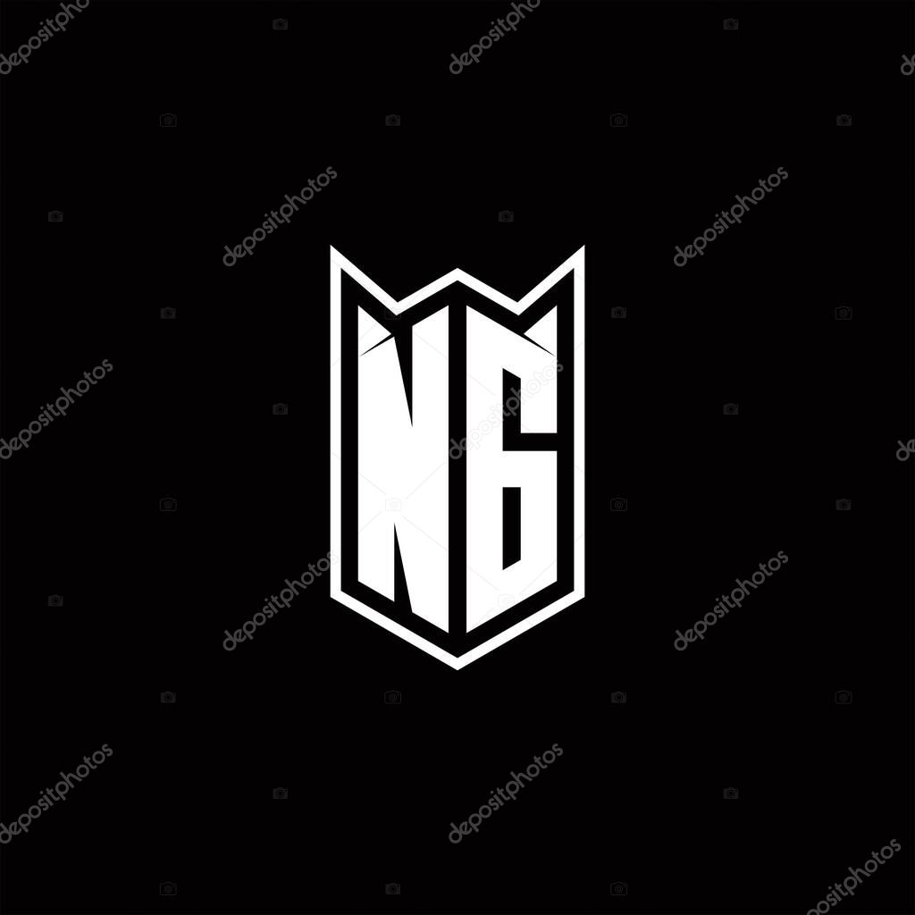 Ng Logo Monogram With Shield Shape Designs Template Vector Icon Modern Premium Vector In Adobe Illustrator Ai Ai Format Encapsulated Postscript Eps Eps Format